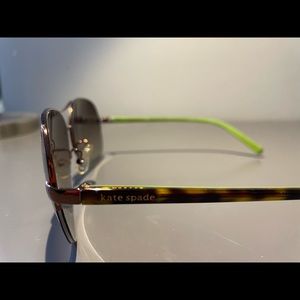 Kate spade green sunglasses, barely worn, good condition. Case is a little rough
